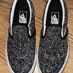 Black Glitter Womans Vans