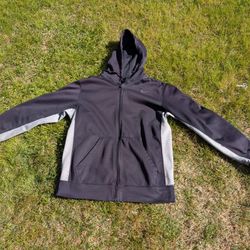 Nike Therma-FIT Full-Zip Fitness Hoodie – Men’s Size M, Women’s L – Black/Silver