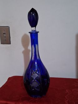 Vintage Bohemian decanter cut Crystal