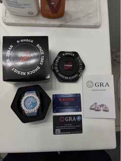 925 sterling moiss Gshock GA-2100 blue