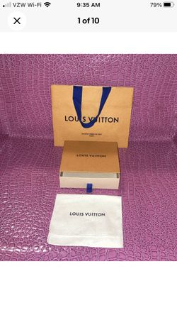 Louis Vuitton Drawer Style Empty Box 5.75”x 5”x 1.5” W/ Dust Bag & Paper Bag.