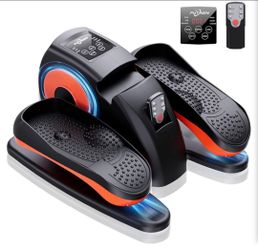 Under Desk Elliptical Machine, Electric Elliptical Leg Exerciser for Seniors with 12 Adjustable, Portable Quiet Elliptical Exercise Machine, Seated Pe