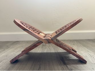 Vintage wooden book holder
