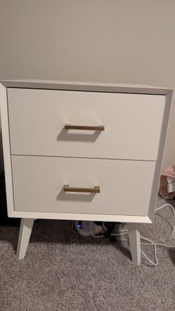 Two White MCM Nightstands
