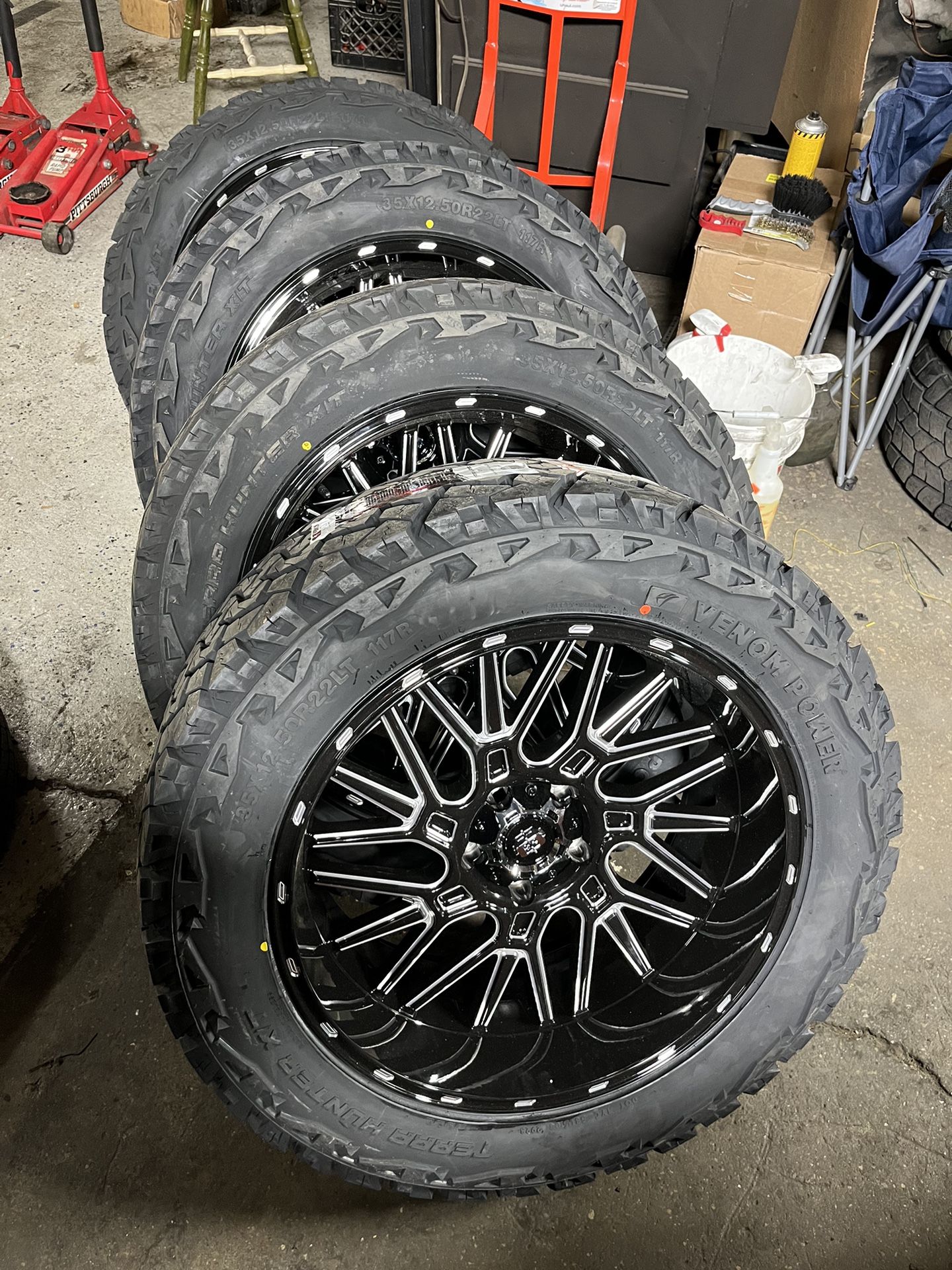 22 vision brawl wheels 35 venom power all terrain snow rated tires