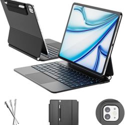 for iPad Air 13 inch Case with Keyboard (M3,2025 / M2,2024), iPad Pro 12.9 (6th/5th/4th/3rd Gen) Magic Keyboard, Springy Backlit Keys