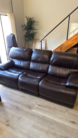 Brown Leather Sofa