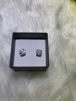  2 Carat Moissanite Silver Screwback Studs | Sparkle + Security