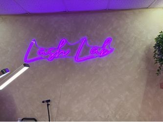 Led lash sign decor