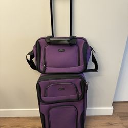 U.S. Traveler Carry-on Luggage Set with Wheels 