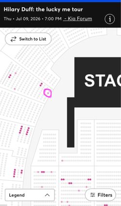 Hilary Duff Front Row Forum Single One Ticket Kia Forum
