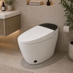 Smart Toilet, One Piece Bidet Toilet With Tank, 1.1GPF Auto Flush, Auto Open & Close, Heated Seat