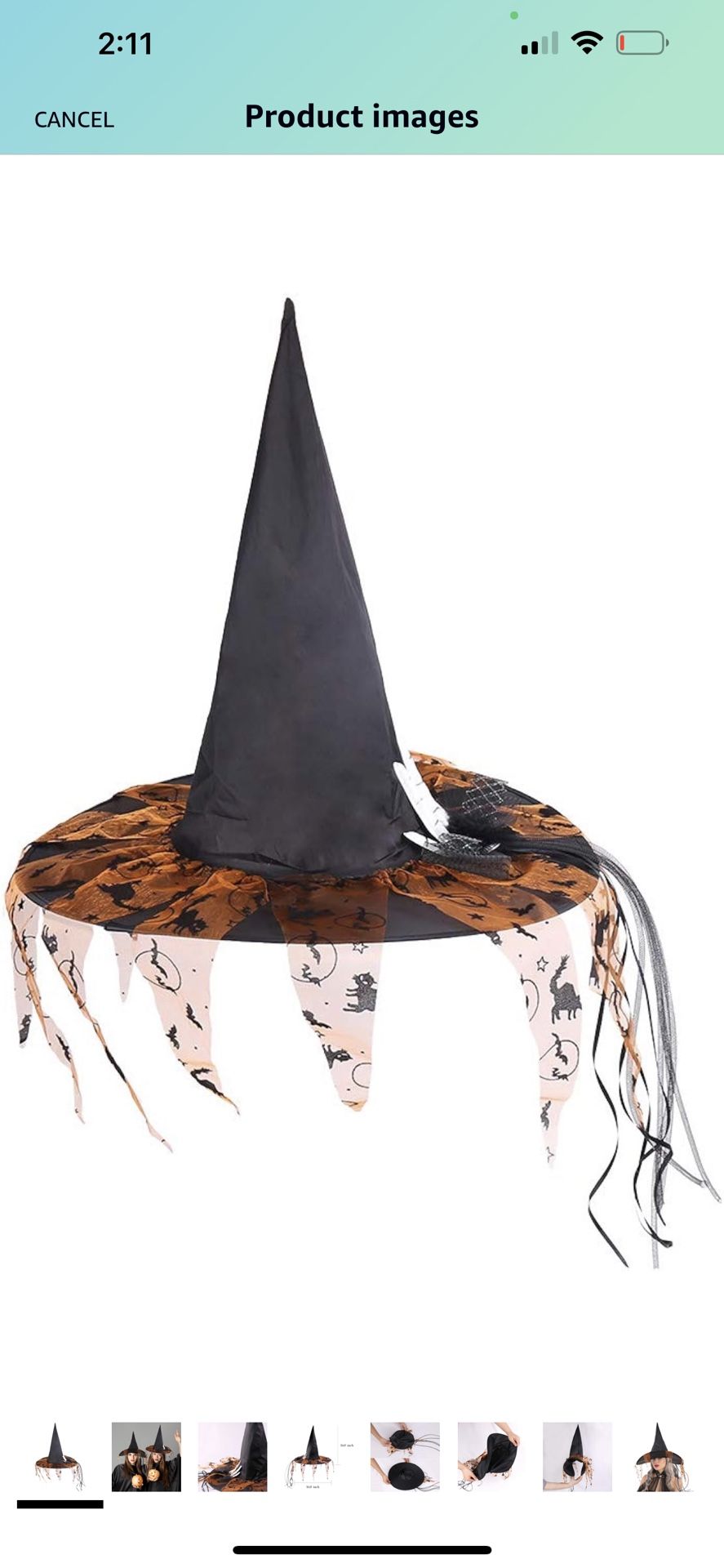PTYQU Halloween Witch Hat for Women Girls Folding Witch hat Oxford Fabric Witch Cap for Halloween Party Costume Cosplay Hair Decorations Party Supplie
