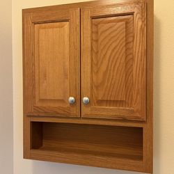 Wood Wall Cabinet with Shelves