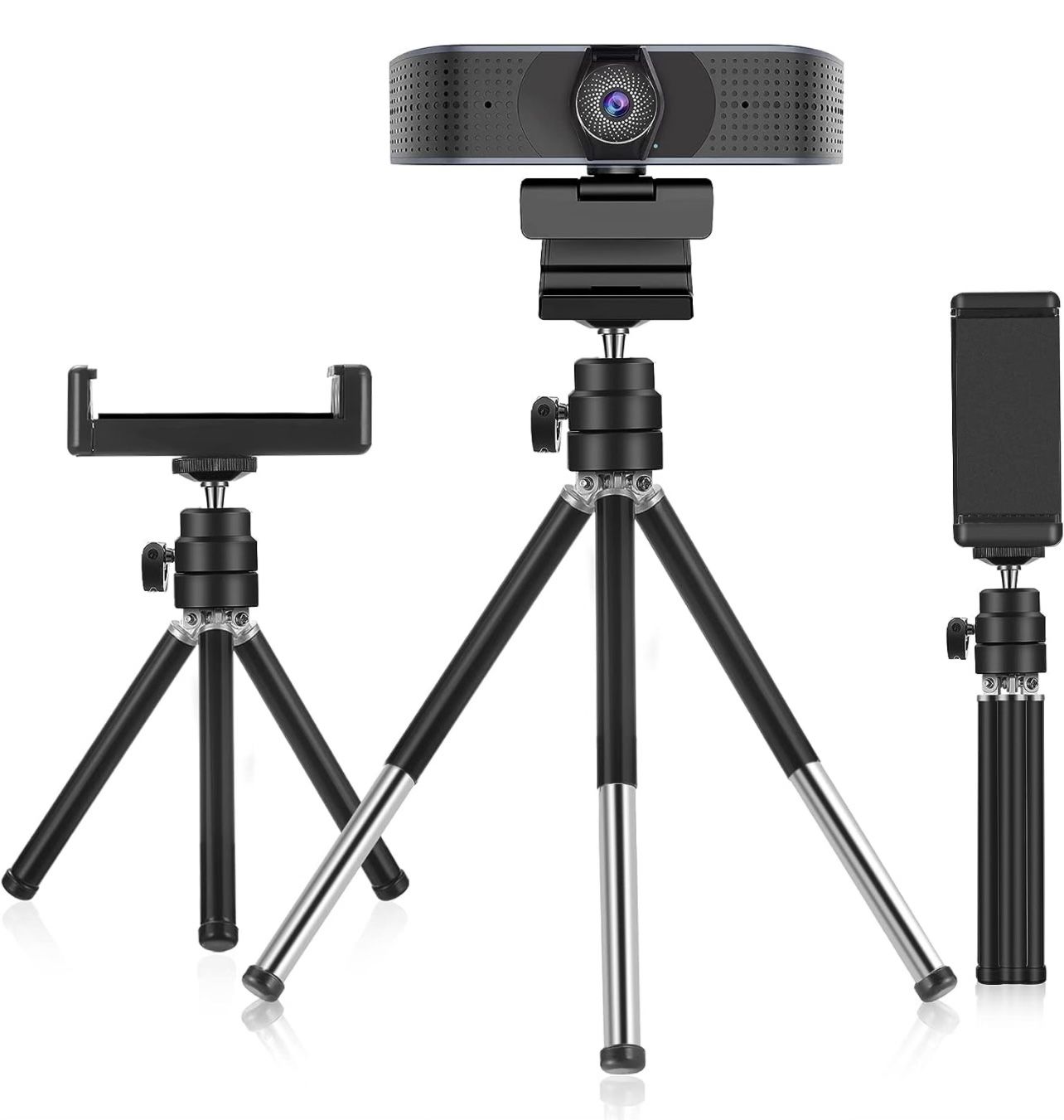 BRAND NEW Lightweight Mini Webcam Tripod for Smartphone, Logitech Webcam C920 C922 Small Camera Desk Tripod Mount Adjustable Angle & Height