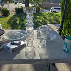 Hand blown candle sticks