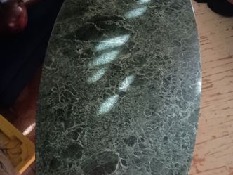 Marble top oak table