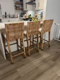 Three Selena & Lily Counter Top Stools (set of 3)