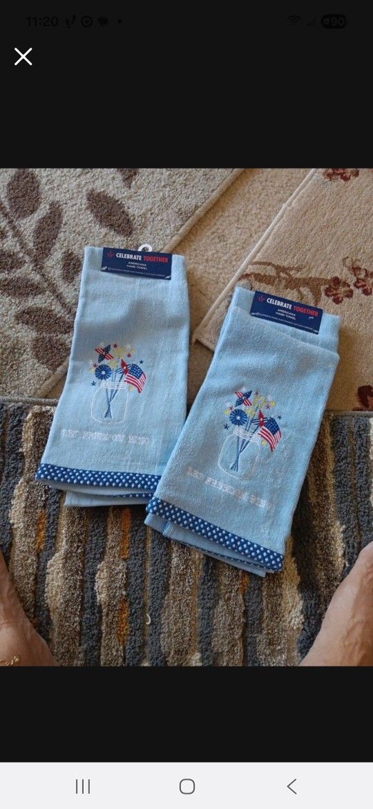 Kitchen Printed Towels. New. 2 For $5