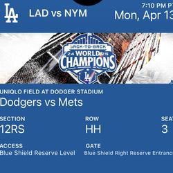 Dodger Ticket Hello Kitty