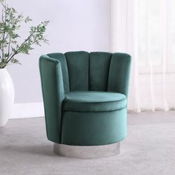 Coaster - Channeled Tufted Swivel Chair