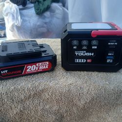 Hyper  Tough 20v Inverter And Batteries 