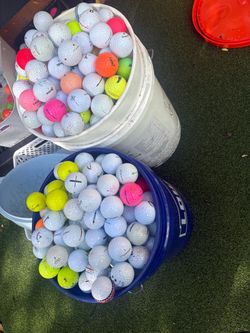 Golf Balls Two Full Buckets