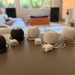 🔊 5 Apple HomePod mini – 3 White / 2 Black – Excellent Condition 🔊