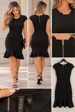 Guess Black Bandage Bodycon Dress Size M