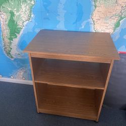 Rolling Wood Grain Cabinet