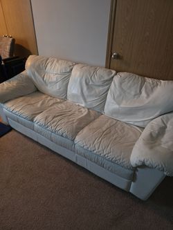 White Leather Sofa