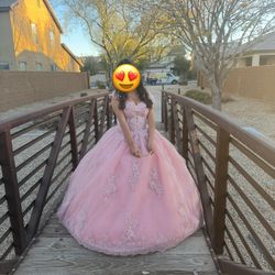 Quinceanera dress pink