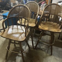 Solid Wooden Antique Bar Stools