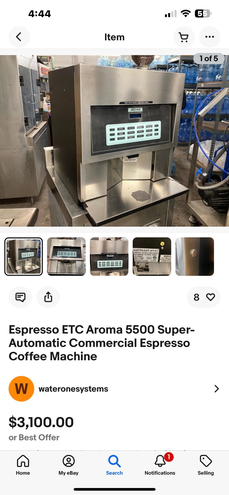 Espresso ETC Aroma 5500 Super-Automatic Commercial Espresso Coffee Machine