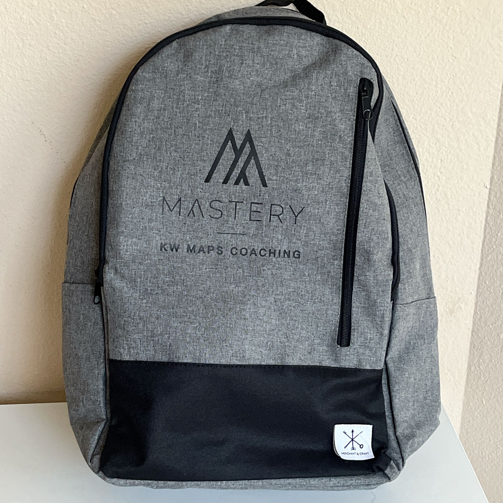 Merchant & Craft Laptop Backpack Gym Travel School Bag Gray Black 17x14’’ NWOT