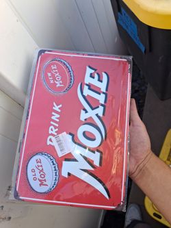 Drink Moxie Retro Metal Tin Sign