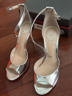 Vince Camuto Silver Mirror Metallic Heels