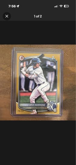 2025 Bowman Draft #BD-185 Josh Hammond gold 1st, numbered 28/50