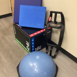 BOSU Balance Trainer + Plyo Box + Pads – Stability Training Bundle