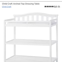 Child Craft Arched Top Changing Table With Changing Pad 