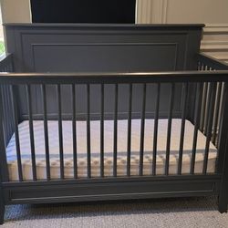 Masculine Dark Grey Crib