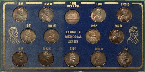 (14) Piece Lincoln Memorial Series Copper Penny Set (1(contact info removed))