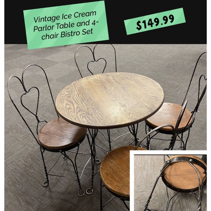 Ice Cream Parlor Table & Chairs