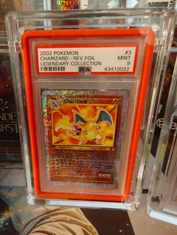 2002 Pokémon Charizard Reverse Holo Legendary Collection PSA 9