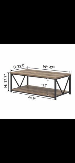 NEW ZINUS Woodrow Coffee Table – Pine Brown – $65