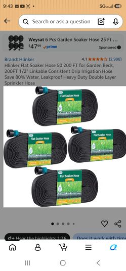 Hlinker Flat Soaker Hose 50 200 FT