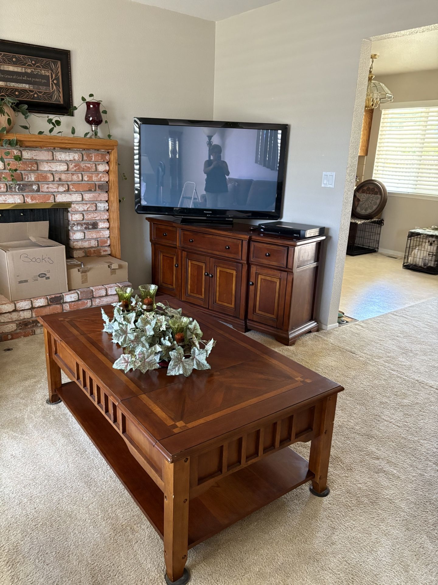 Coffee Table And Entertainment Center
