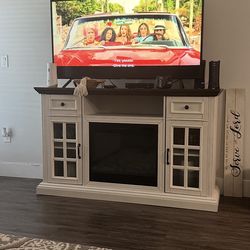 TV Stand with electric Fireplace/Heater