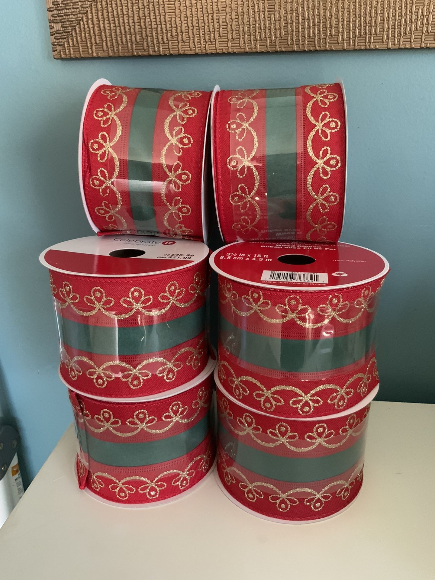 Beautiful Wide Wired Ribbon ($5 Each Or All For $25)