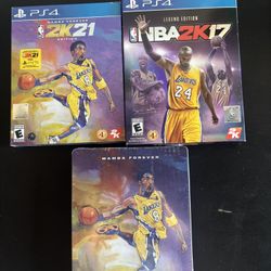 Kobe Bryant 2k 17 & 21 PS4 Collectors Edition